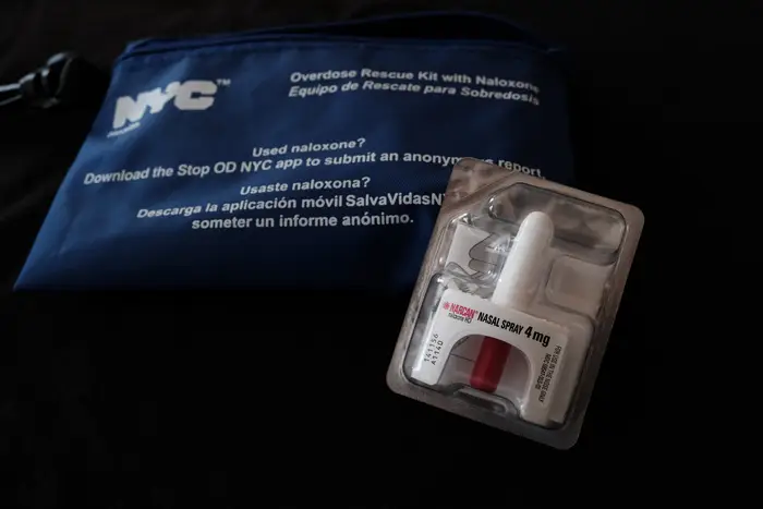 A Narcan nasal overdose kit given out by New York City officials. The Mayor’s Office of Nightlife is working with nightlife business owners, promoters and workers to increase access to the kits.